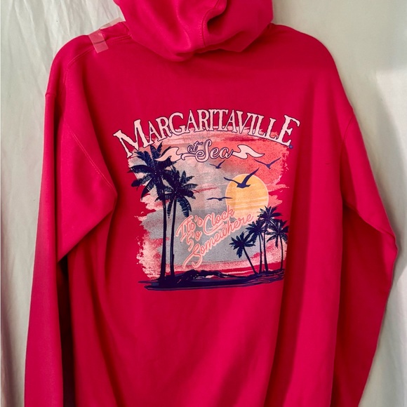 Margaritaville At Sea Pink Zip Up Hoodie Sweatshirt Collectible Women Size Med - Picture 2 of 7